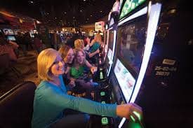 Slot game demo with feature mechanics displayed